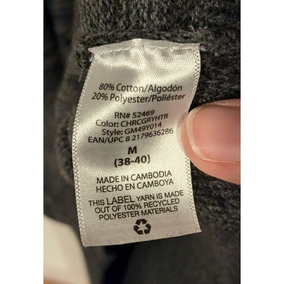 George Quarter Zip Sweater Mens M 38-40 Heather‎ Gray Grandpa Cozy - Picture 6 of 8